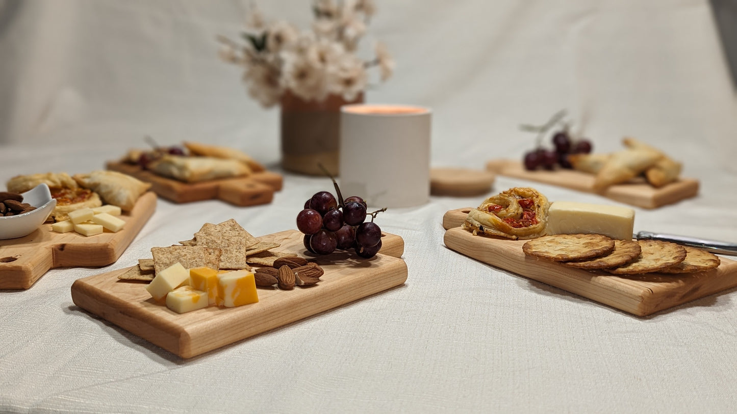 Mini (personalized) charcuterie boards (pack of 5) boards size 5x10x1/4 inch